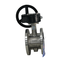 RDNT katup kupu-kupu Flanged Grade Industri SS304 dengan cakram segel EPDM