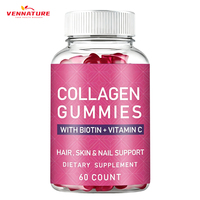 Gummies au collagène 30 jours avec vitamine C et biotine pour femmes et hommes