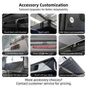 Huntoo - Caravana Desplegable para Camioneta, con Carcasa Rígida de Aluminio Resistente a la Oxidación, Ventana de Malla Transpirable, <span class=keywords><strong>Precio</strong></span> de Fábrica, para Camionetas Compactas - Product Image 4