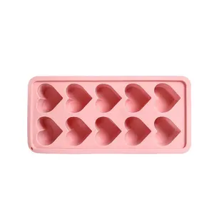 10 Cavity Heart Silicone Molds for Handmade Soap, Chocolate Cake Jelly Pudding Candy Candle Making Gift