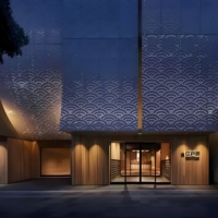 Système de façade murale extérieure en panneaux creux en aluminium perforé sur mesure, revêtement poudré, ignifuge et imperméable