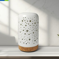 Diffuseur d'arômes électrique en céramique écologique, humidificateur d'air, machine d'aromathérapie avec conversion de lumière et veilleuse