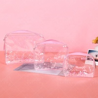 Vente chaude Nouveau Produit Petits Sacs De Maquillage À Paillettes Claires Ensemble Étanche Transparent Clair Cosmétique Sac Pochette pour Sac À Main