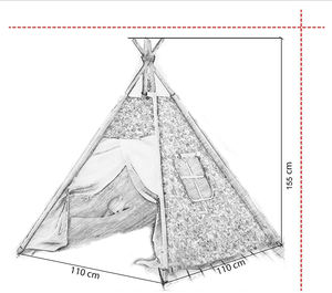 Tienda de Campaña Infantil Gris para Interiores y Exteriores, Tipo <span class=keywords><strong>Tipi</strong></span> <span class=keywords><strong>Indio</strong></span>, para Niños - Product Image 3