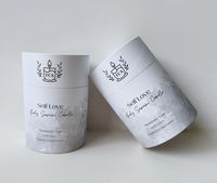 Vente en gros de pots à bougies en papier biodégradable, recyclables, écologiques, personnalisés, faits à la main, de luxe, avec couvercle, pour l'emballage de produits de beauté