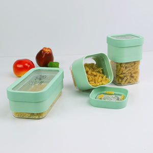 <span class=keywords><strong>Conteneur</strong></span> de stockage de pâtes carré anti-fuite pour <span class=keywords><strong>achat</strong></span> en gros, pot alimentaire hermétique avec couvercle en silicone pour restaurants - Product Image 2