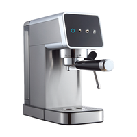 Machine à café expresso multifonctionnelle à écran tactile, 15 bars, pré-infusion, thermobloc en acier inoxydable avec mousseur à lait vapeur pour usage domestique