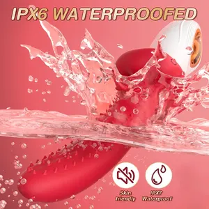 Vibrador Realista con Lengua, Estimulador de Punto G, Juguetes Sexuales para Adultos, Masajeador de Pezones y Clítoris, Dildo para Mujeres - Product Image 4