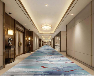 Alfombra de Lana Tejida para Hoteles y Casinos, Alfombra Axminster en Rollo para Interiores, Alfombras Personalizadas para Ferias Comerciales, Impresión Digital Antideslizante - Product Image 2