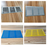 Grille de ventilation en aluminium sur mesure, en tôle, finition noire mate, estampée, pour armoire de commande