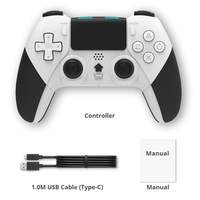 Manette de jeu filaire avec câble de 1,8 mètre, double vibration, gyroscope six axes, fonction Turbo Shock, touches arrière programmables, compatible P4 PC