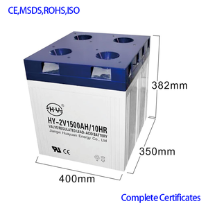 長寿命鉛酸ディープサイクルソーラージェルバッテリー2V1500AH UPSテレコムパワーバックアップバッテリー - Product Image 2