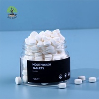Tablet obat kumur Herbal Vegan dengan hidroksiapatit dapat diisi ulang untuk pemutih dan perawatan gigi anti-bakteri