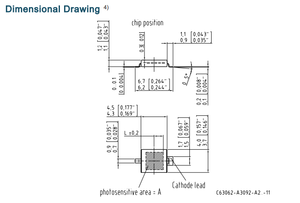104 BP FAS SMD ขาซิลิคอนโฟโตไดโอดพร้อมตัวกรองแสงบล็อกสำหรับโรงงานอัตโนมัติ - Product Image 5