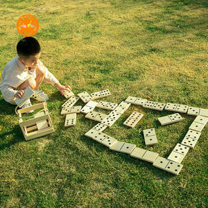 Juego de dominó de madera hecho a mano impreso personalizado para niños juguetes educativos - Product Image 4