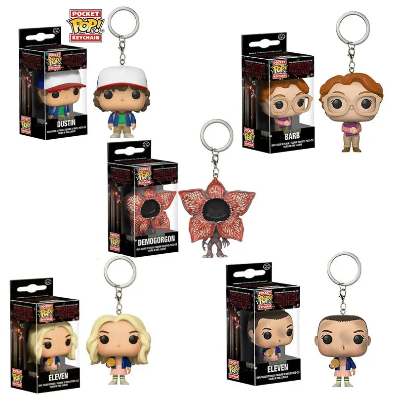 Pocket pop keychain Stranger Things Bustin Characters Action Model Toys Figure American animate Movie & TV keychain