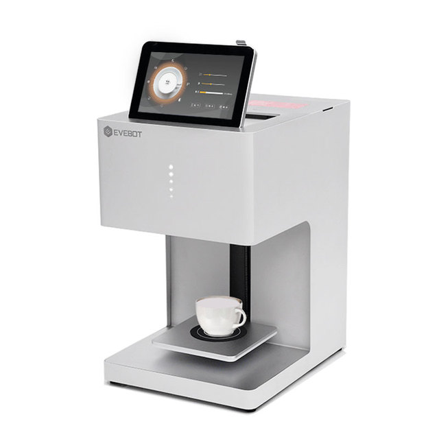 Digital 3D Edible Selfie Photo Food Inkjet Printer Stainless Steel Electric 1500W for Hotels Restaurants Macarons Capuchino