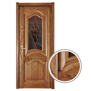 Puerta Interior de Madera Sólida de Nogal con Paneles Elevados, Diseño de Estilo Tradicional Americano de Lujo para el Hogar - Product Image 6