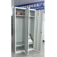 Casier métallique moderne de haute qualité à 2 portes avec serrure, adapté aux dortoirs, écoles et appartements