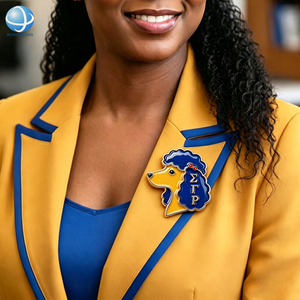 <span class=keywords><strong>Broche</strong></span> Sororité Sigma Gamma Rho, émail bleu et or, épingle de revers SGRho Poodle, bijoux pour femmes 1922 - Product Image 2