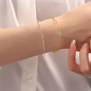 Caja ajustable de acero inoxidable, collar con acabado de cadena O de serpiente con tapón de goma, collar con cabeza de aguja - Product Image 3