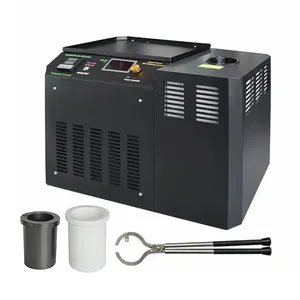 Wholesale 2kg electric gold induction melting machine jewelry gold silver copper melting furnace with water chiller