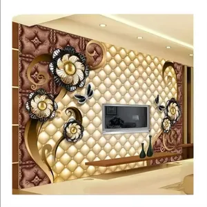 European Relief Wall Mural <strong>White</strong> Plaster <strong>Pattern</strong> <strong>Background</strong> Wallpaper 3d Stereo Photo Mural - Product Image 1