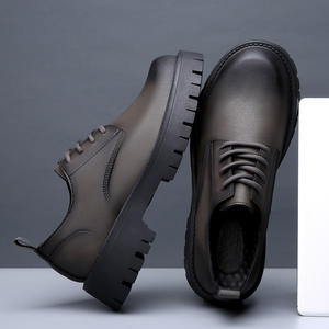 Новое поступление, деловые мужские туфли из искусственной кожи для выпускного вечера, деловые туфли на платформе, Осенние свадебные туфли - Product Image 4