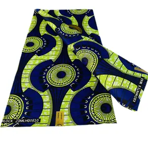 Tissu africain pour vêtements 100% polyester impression personnalisée textile tissé à la main