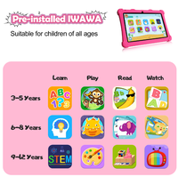 Tablette éducative Android 14 pour enfants de 3 à 12 ans, 10 pouces, A33 64 bits, Quad-core, 6000 mAh, tablettes de jeu pour enfants, cadeau