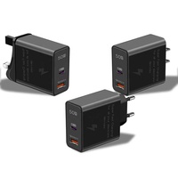 Adaptateur de chargeur portable super rapide 50W PD QC5.0 Chargeur de téléphone USB C Type-C avec prise EU UK US Caméra intelligente 5A