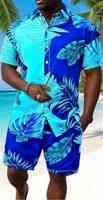 Ensemble 2 pièces pour homme style Guayabera Havana Nights, imprimé tropical, tenue assortie pour croisière et fête, logo personnalisé, vente en gros