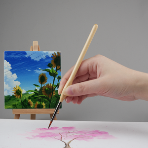 Professionnel Fine ligne huile acrylique peinture Art fournitures artiste pinceau ensemble dessin stylo avec Nylon cheveux manche en bois naturel - Product Image 4