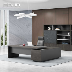 Escritorio ejecutivo moderno de diseño de alta gama para Boss CEO Manager Muebles de oficina accesibles de lujo con panel ergonómico Estilo de madera - Product Image 6