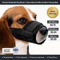 En gros Muselière pour chien en maille respirante, anti-morsure, anti-aboiement et anti-mastication, réglable, souple, perméable à l'eau, pour dressage, accessoires