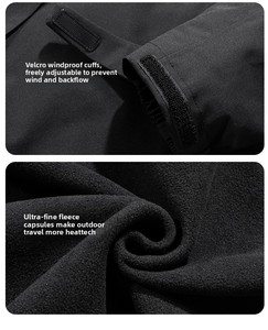 Cortavientos Estándar para Hombre y <span class=keywords><strong>Mujer</strong></span>, Forro Polar Desmontable, Conjunto de Dos Piezas con Capucha, para las Cuatro Estaciones, Poliéster - Product Image 5