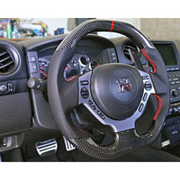 Setir Balap Serat Karbon Kustom Drifton dengan Anyaman 3K/6K/12K untuk Kit Interior Nissan GTR R35 CBA