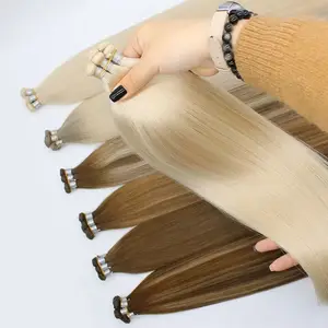 Factory Price Thin Genius Weft Double Drawn Hair Natural Weave 100% Real Hair Extension Vetnam Human Hair Weft Extensions