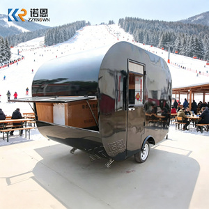 Chariot à glaces sur roues, remorque de restauration, chariot à hamburgers, restaurant mobile avec cuisine, remorques alimentaires pour bubble tea et barbecue - Product Image 4