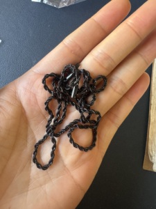 Rantai Tali Hitam Berlapis Hitam Yiwu Aceon Velle Stockment Pengiriman Cepat Panjang <span class=keywords><strong>20</strong></span> Inci Harga Grosir Murah - Product Image 3