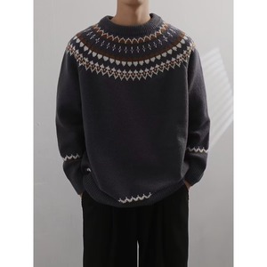 <span class=keywords><strong>Pull</strong></span> en maille jacquard tendance pour homme, style coréen, polyvalent, décontracté, respirant à l'avant, idéal pour le <span class=keywords><strong>printemps</strong></span> et Noël, nouveauté - Product Image 3