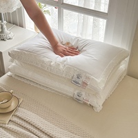 Oreiller de cou personnalisé en gros avec broderie, design en dentelle française, moelleux, écologique, 100% coton, fabrication standard