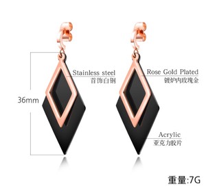 Boucles d'oreilles longues de forme géométrique, bijoux à la mode pour femmes, nouveauté - Product Image 3