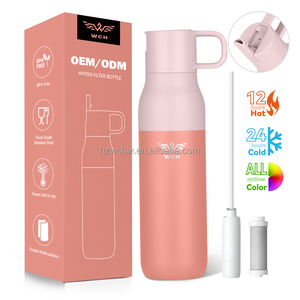 Vente chaude isolé en acier inoxydable <span class=keywords><strong>voyage</strong></span> gobelet filtre à charbon 500ml <span class=keywords><strong>bouteille</strong></span> d'eau avec filtre réutilisable pour une consommation propre - Product Image 1