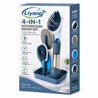 Brosse de nettoyage de cuisine personnalisée avec distributeur de savon intégré, idéale pour les acheteurs en gros et les marques privées (OEM)