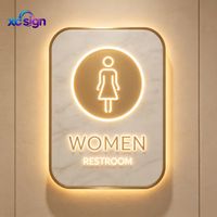 Boîte à lumière en acrylique avec bande LED et fente de guidage en acier inoxydable pour signalisation de sécurité dans les hôpitaux, les aéroports, les toilettes publiques et les bâtiments