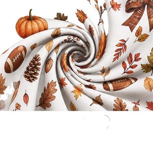 White Autumn Football Pumpkins Polyester Shower <b>Curtain</b> <b>Bathroom</b> <b>Curtain</b> Digital Print Waterproof Custom Print Wholesale Modern - Product Image 5