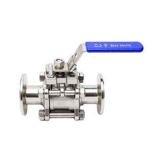 Válvula de Bola Sanitaria COVNA de 2 Vías con Conexión Tri-Clamp, Grado Alimenticio, Acero Inoxidable 316, con Manija de Bloqueo, UPVC/Latón/Acero Inoxidable - Product Image 2