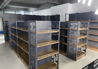 Étagère gondole double face robuste Hotter Shelving avec finition thermolaquée en acier laminé à froid, capacité 100 kg