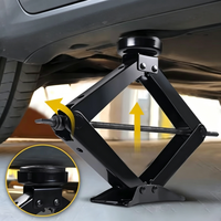 Cric ciseaux mécanique 2 tonnes à manivelle pour voiture, kit d'urgence pour réparation de pneus pour berline, SUV, MPV